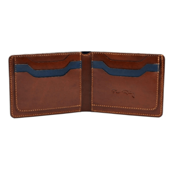 Carey Leather Wallet - Blue Color